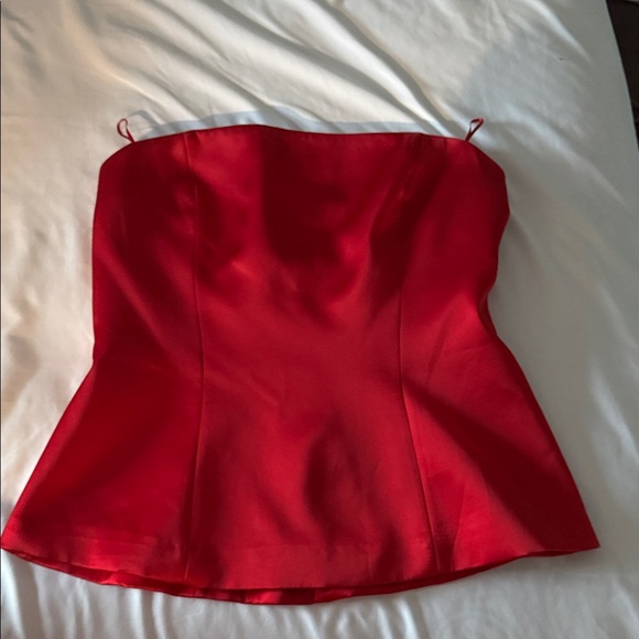 Red Strapless Top - Picture 1 of 3